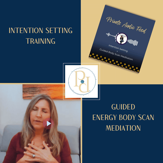 The mockup for the various parts of the intentsion setting and body scan mediation with Patty Rose