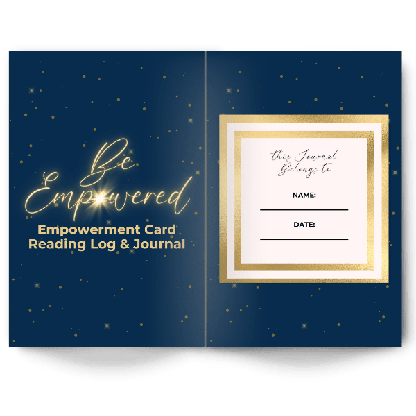 Be Empowered Journal and Reading Log Cover and This Page Belongs to Page