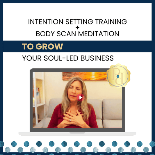 This is an image of the video training from my Intention Setting Traiing with Body Scan Meditation