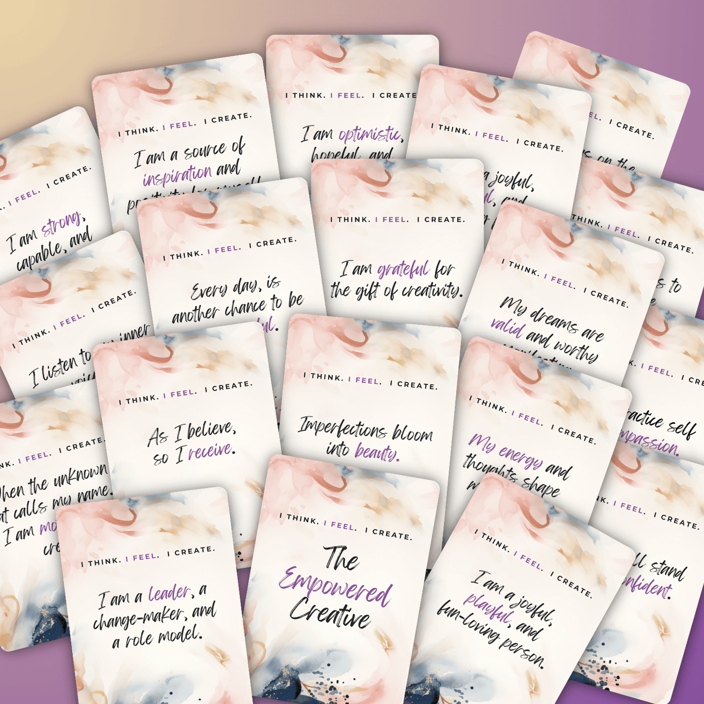 Inspirational-Empowered-Creative-Printable-Card-Mockup-of-cards-tosssed